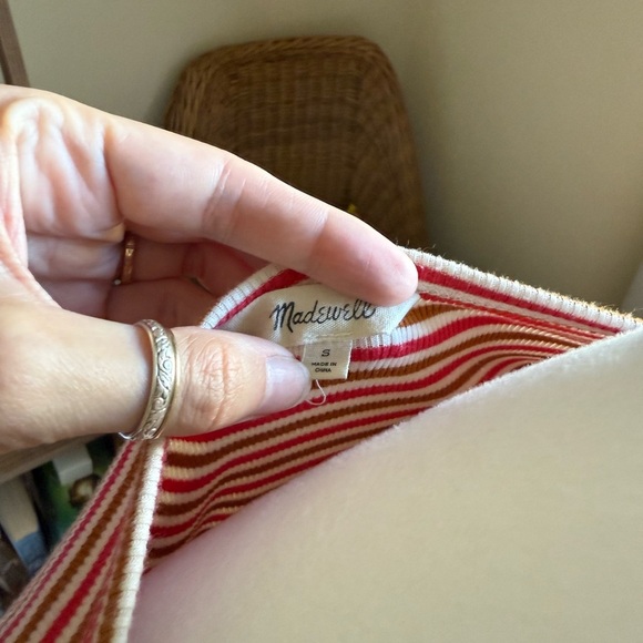 Madewell Striped Red and Yellow Dress - Picture 2 of 4